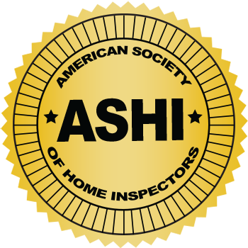 ASHI logo with "American Society of Home Inspectors" in circular text on a yellow background.